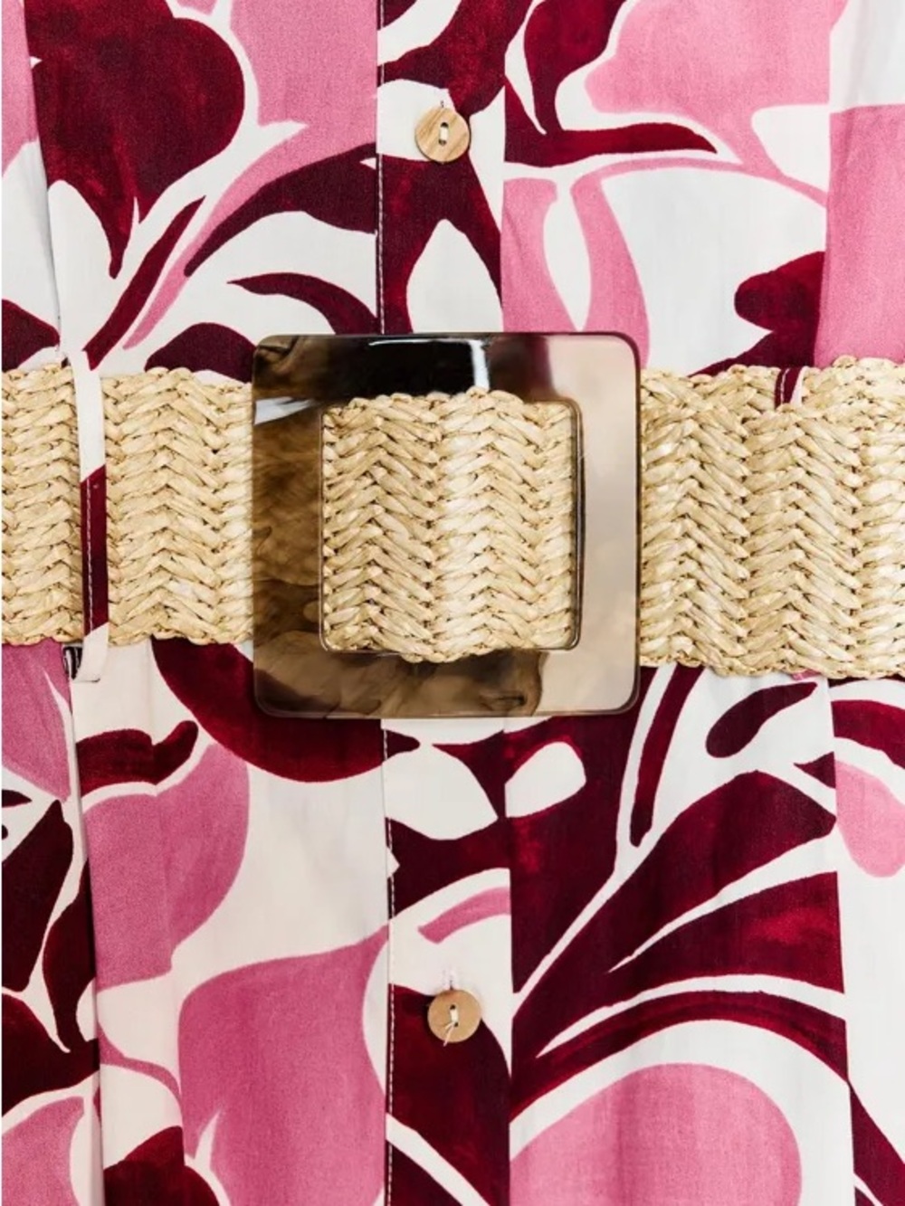 ZARA PRINTED POPLIN MIDI DRESS WITH BELT - Picture 8 of 10